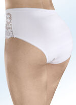 Laurina Viererpack Slips mit elastischen Spitzeneins&auml;tzen 