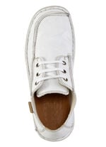 ELENA EDEN Schnürschuh aus Nappaleder mit Knitter-Struktur WEISS