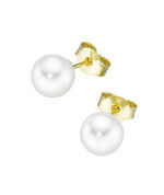 Elegante Ohrstecker aus Gold mit Akoya-Perlen 