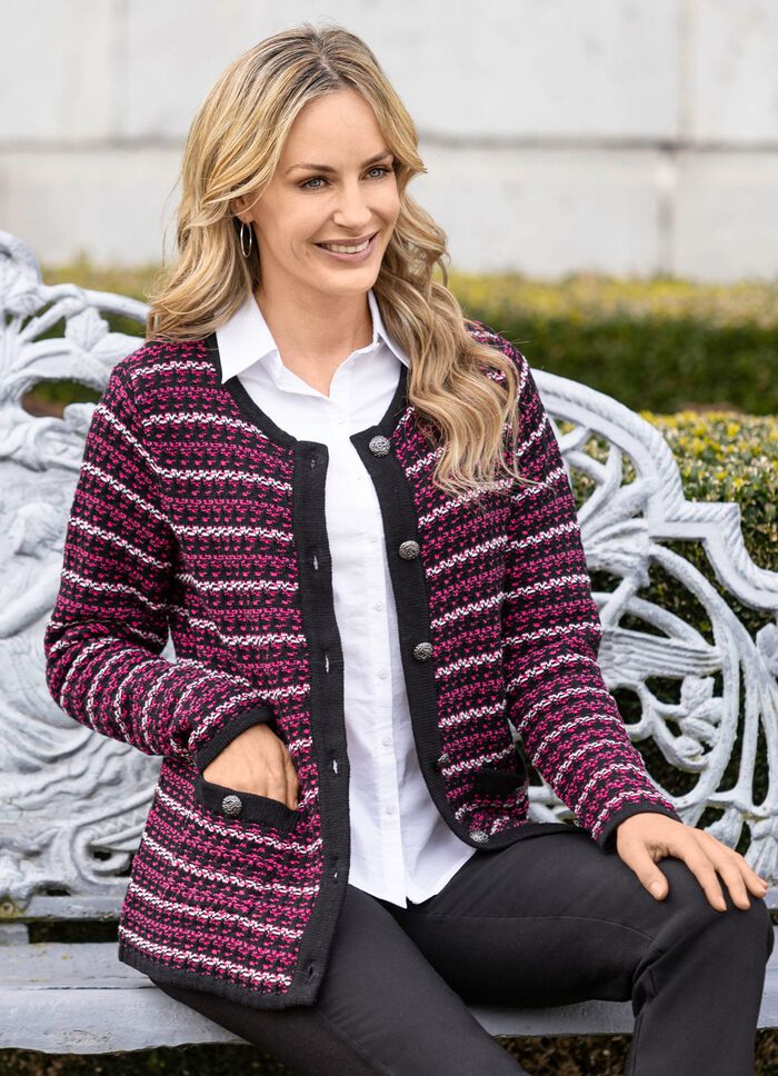 Strickjacke in Jacquard-Dessin 