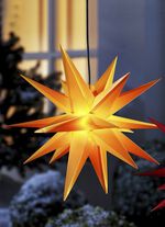 Beleuchteter Weihnachtsstern mit Timer GELB