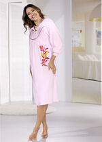 Nachthemd, wadenlang mit knöpfbaren Bündchenabschlüssen 