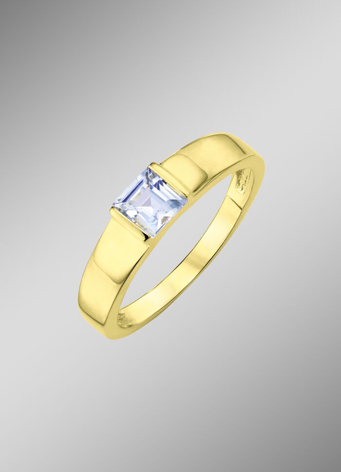 Stilvoller Damenring mit Blautopas 