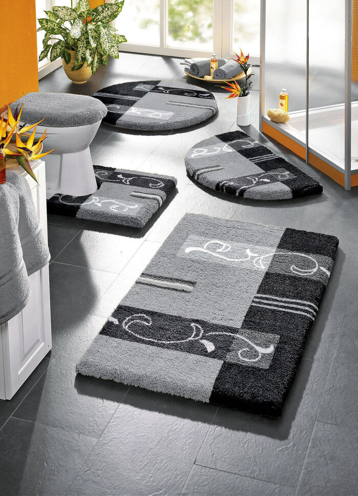 Supersoft Badgarnitur mit rutschhemmender Latexierung ANTHRAZIT