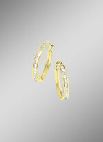 Funkelnde Eleganz: Creolen mit synth. Zirkonia 