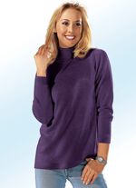 Pullover mit Schurwolle AUBERGINE