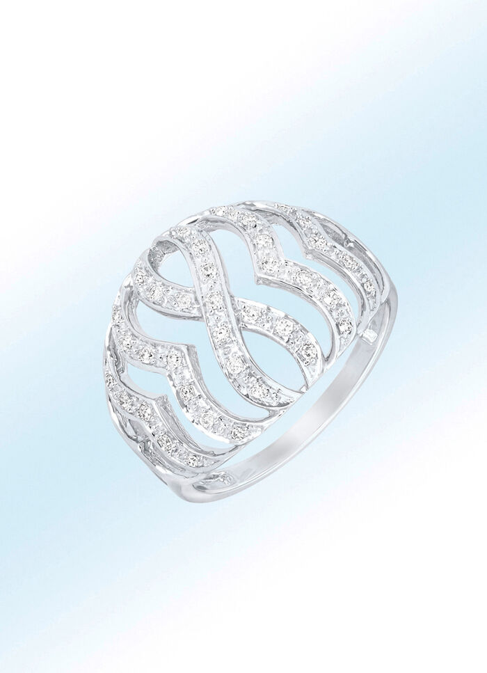 Bezaubernder Damenring mit 37 Diamanten 