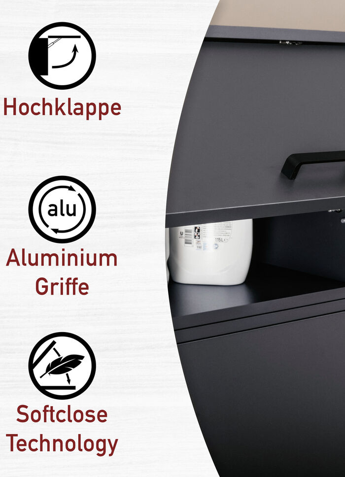 Raffinierte Schränke mit Melaminbeschichtung ANTHRAZIT