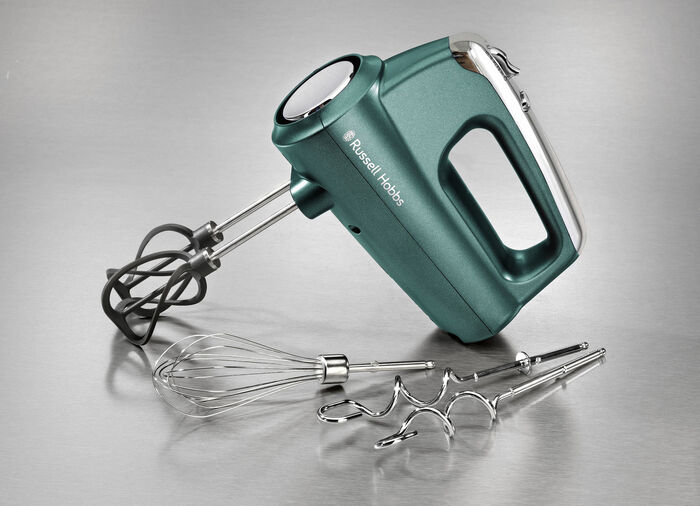 Russell Hobbs Handmixer mit spiralförmigen Helix-Quirlen TÜRKIS