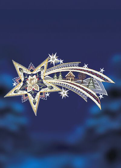 Fensterbild Sternschnuppe aus Plauener Spitze 