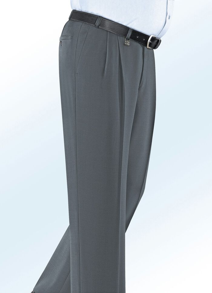 „Klaus Modelle“-Unterbauchhose mit Zieranhänger in 4 Farben MITTELGRAU MELIERT