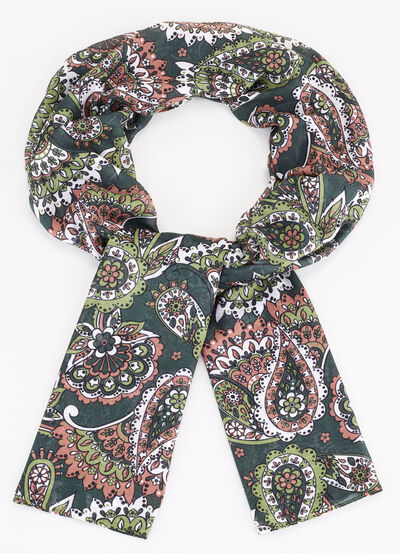 Schal mit Fantasieblüten-Dessin 