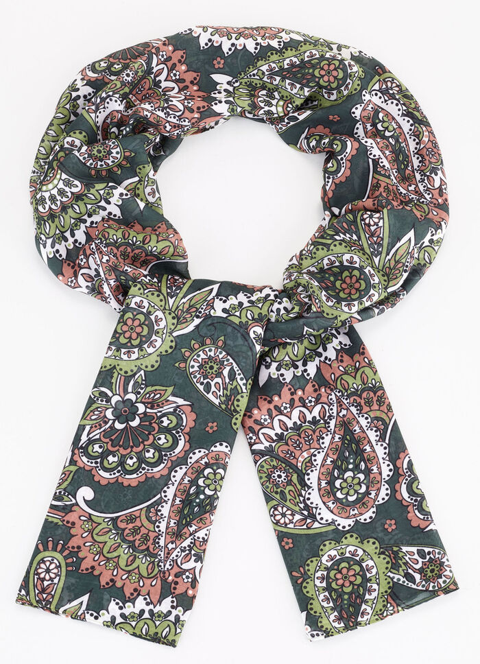 Schal mit Fantasieblüten-Dessin 