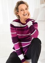 Pullover in edlem Mustermix BEERE-FUCHSIA-MULTICOLOR