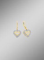 Herz-Ohrringe mit Brillanten 