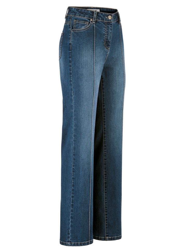 Jeans mit abgesteppten Biesen 
