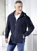 Fleecejacke mit Kapuze 