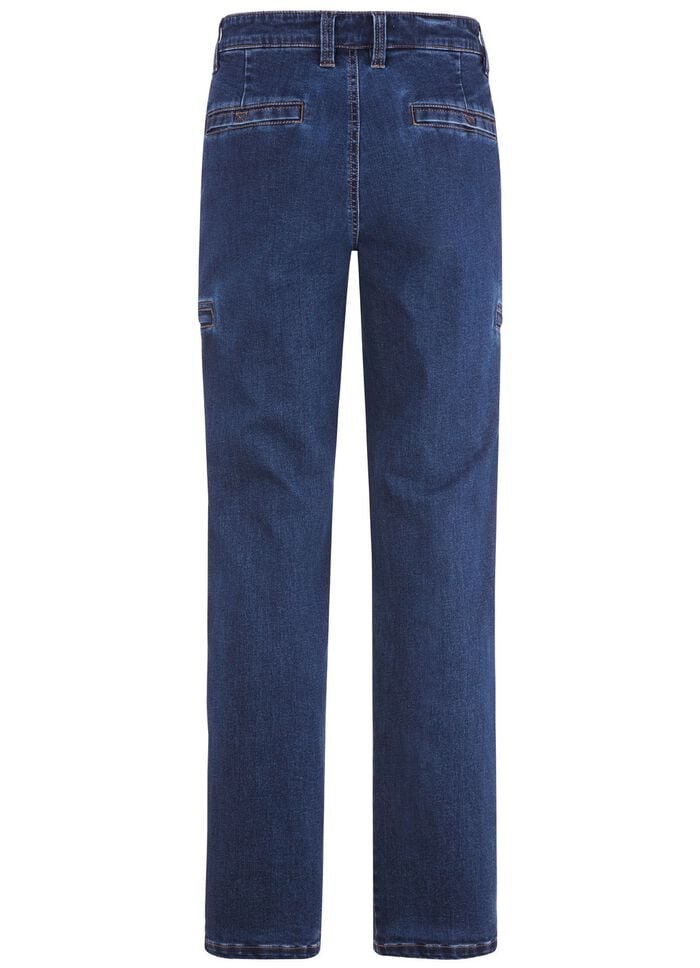 Jeans mit Cargotaschen in 2 Farben JEANSBLAU