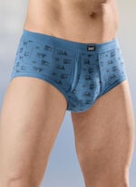 Viererpack Slips aus Feinripp, allover dessiniert 