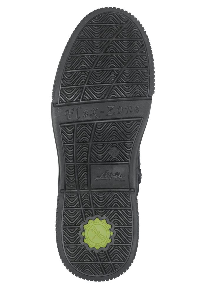 Libelle Bootie aus Nappaleder mit Zier-Rei&szlig;verschluss SCHWARZ