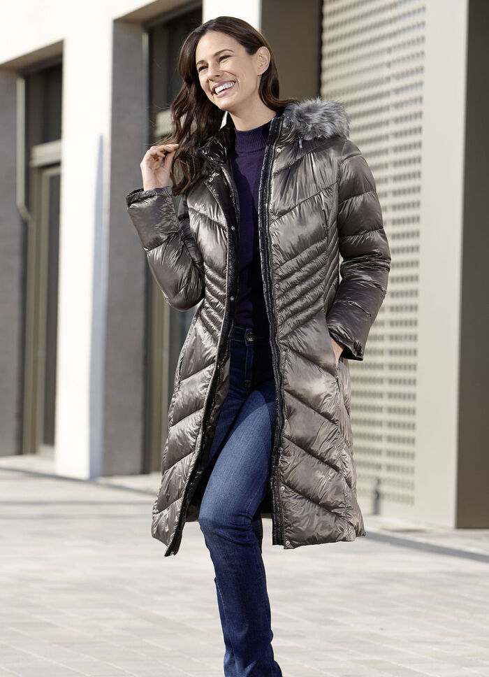 Mantel mit abnehmbarer Kapuze 