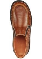 GINO GALANTE, klassische Herren-Slipper, mit herausnehmbarem Fu&szlig;bett COGNAC