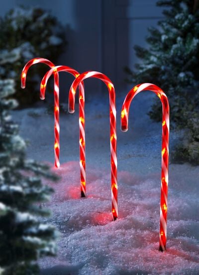 LED-Zuckerstangen, 4er-Set, mit Timerfunktion 