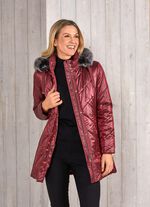 Jacke in 2 Farben WEINROT