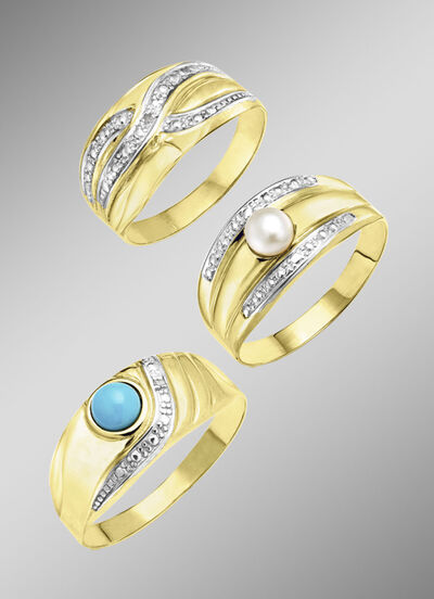 Exklusives Damenring-Set in Bicolor 