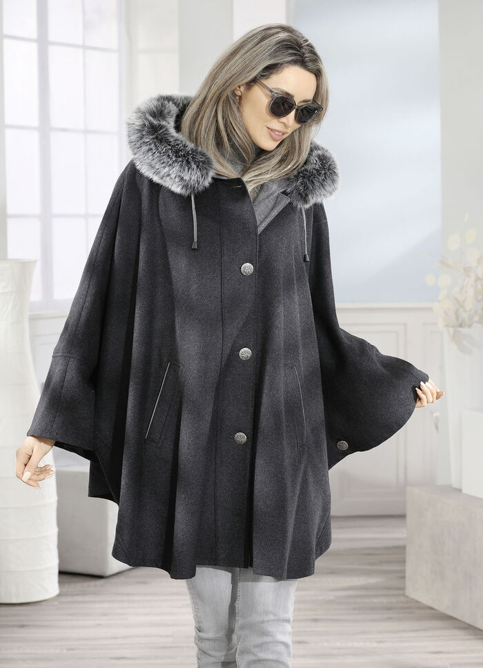 Cape mit Knopfleiste 