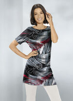 Tunika mit modisch flachem Halsausschnitt 