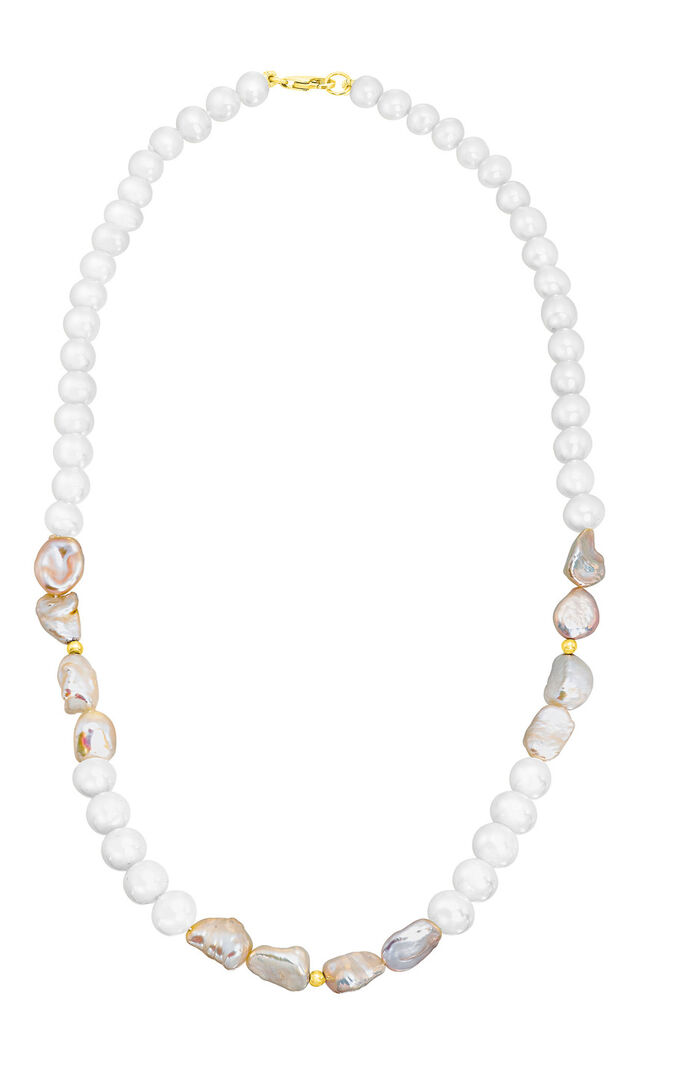 Bezaubernde Halskette mit Keshi-Perlen 