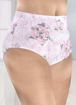 Viererpack Slips mit h&uuml;bschem Rosendruck 