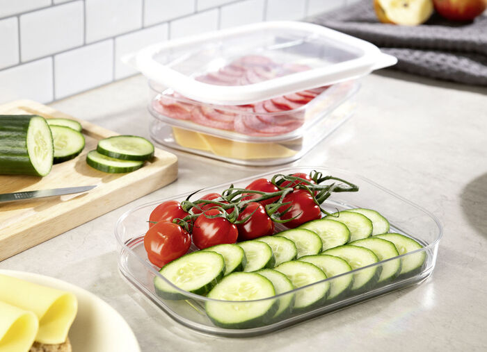 Frischhaltedosen-Set, 4-teilig, mit gewelltem Boden 