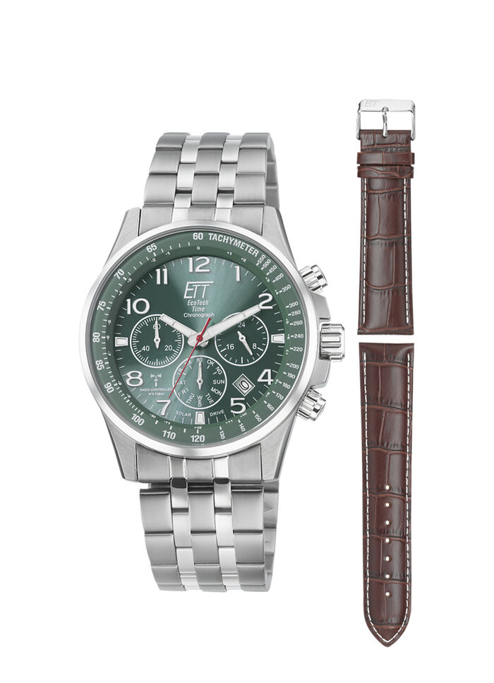 Funk-Solar-Chronograph mit Wechselband 