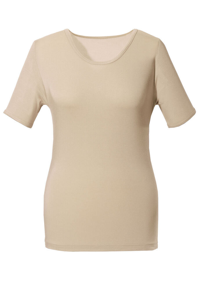 Zweierpack Shirts mit elastischen Abschlüssen 1X BEIGE, 1X SCHWARZ