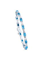 Armband mit echten Blautopasen 