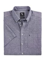 "King's Road"-Hemd mit Button-Down-Kragen in 4 Farben DUNKELBLAU MELIERT