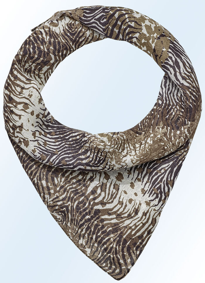 Nickituch mit Tierfell-Dessin 