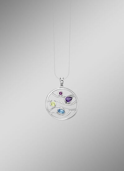 Anhänger mit bunt funkelnden Zirkonia 