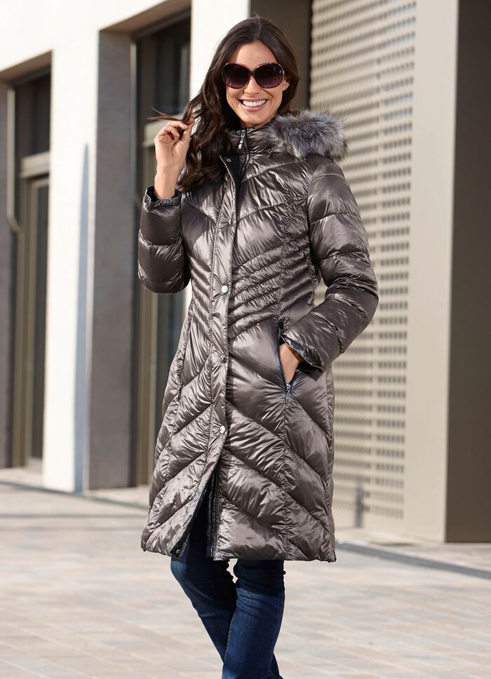 Mantel mit abnehmbarer Kapuze 