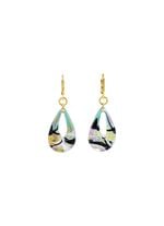 Ohrringe mit Muranoglas in Hellblau- und Goldt&ouml;nen 