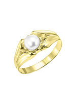 Schöner Damenring, mit Süßwasser-Zuchtperle 