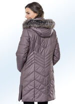 Kurzmantel mit abnehmbarer Kapuze 