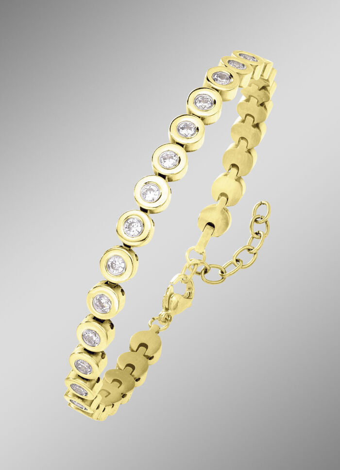 Armband aus Titan mit synth. Zirkonia 