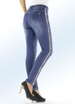 Jeans mit angesagtem Zierband JEANSBLAU