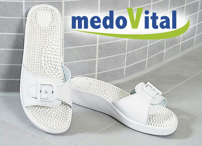 Massage-Pantolette mit anatomisch geformtem Fußbett 