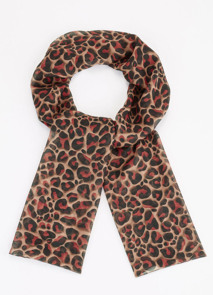 Schal mit Raubtierfell-Dessin 