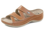 ELENA EDEN Pantolette aus Nappaleder CAMEL