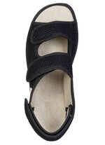 Bequeme Herren-Hausschuhe, mit Klettverschluss SCHWARZ